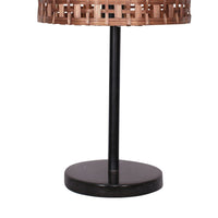 Sarantino Rattan Desk Lamp With Black Marble Base