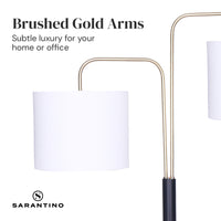 Sarantino Black/Brass Finish Reading Light  Electric Table Lamp