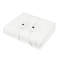 Laura Hill Electric Blanket Queen Size Fitted Underlay Winter Throw - White
