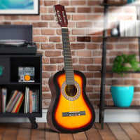 Karrera 34in Acoustic Wooden Childrens Guitar - Sunburst