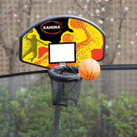 8ft  Trampoline Safety Net Spring Pad Cover Mat Ladder Free Basketball Set Green