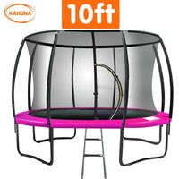 10ft Trampoline Free Ladder Spring Mat Net Safety Pad Cover Round Enclosure Pink