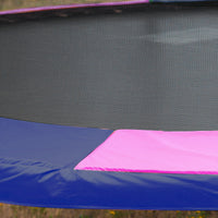 12ft Trampoline Free Ladder Spring Mat Net Safety Pad Cover Round Enclosure - Rainbow