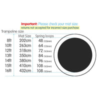 12ft Trampoline Replacement Spring Mat - Rainbow