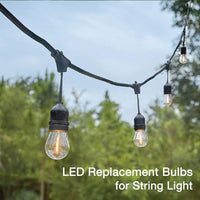 15M Solar Festoon String Lights Kits Globe Outdoor Christmas Party Garden