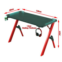 120cm RGB Gaming Desk Desktop PC Computer Desks Desktop Racing Table Office Laptop Home AU