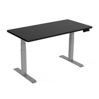 160cm Standing Desk Height Adjustable Sit Stand Motorised Black Dual Motors Frame White Top