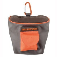 Major Dog Snack Treat Bag Grey/Orange Coloured