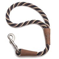 Mendota Traffic Clip Leash 1/2"x16" (13mm x 40cm)  TWIST MOCHA