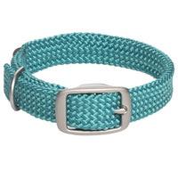 Mendota Doublebraided Collar 18"  TEAL Nickel Hdw