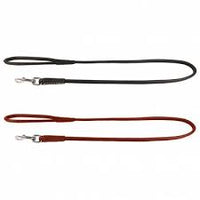 Waudog Leather Dog Clip Leash 13MM ROUND BROWN 183CM