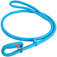 Waudog Leather Round Slip Leash W10MM-L183CM BLUE