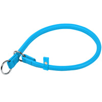 Waudog Leather Slip Dog Collar 60CM BLUE