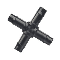 Barbed Cross Connector - 25mm, 20 Pack for Secure and Leak-proof Joining of Hoses