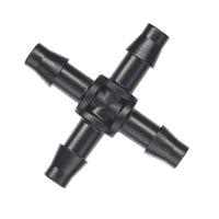 4mm Barbed Cross Connector - Hydroponic System Cross Connectors - 50 Pack