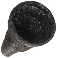 4" Flexible Black Duct - 6 Meter Length, 100mm Diameter for ventilation and HVAC systems