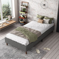 Bed Frame Mattress Foundation (Dark Grey) - Double