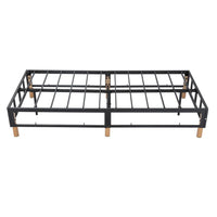 Metal Bed Frame Mattress Foundation Blue - Double