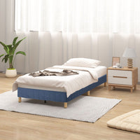 Metal Bed Frame Mattress Foundation Blue - Double