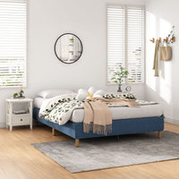 Metal Bed Frame Mattress Foundation Blue - King