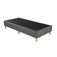 Metal Bedframe Mattress Foundation (Dark Grey) - Queen