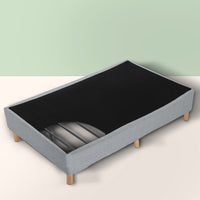 Metal Bedframe Mattress Foundation (Light Grey) - Double