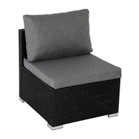 6PCS Outdoor Modular Lounge Sofa Coogee-Black