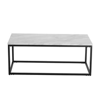 Industrial Style Marble Effect Rectangular Coffee Table