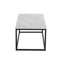 Industrial Style Marble Effect Rectangular Coffee Table