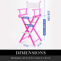 Director Movie Folding Tall Chair 75cm PINK HUMOR