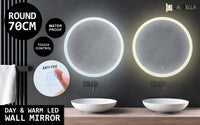 LED Wall Mirror Round Anti-Fog Bathroom 70cm