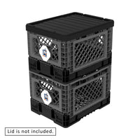 25L Smart Foldable Stackable Crate Tool Collapsible Storage Box - Charcoal