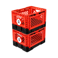 25L Smart Foldable Stackable Crate Tool Collapsible Storage Box - Red