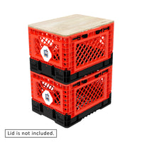 25L Smart Foldable Stackable Crate Tool Collapsible Storage Box - Red