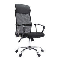 Office Chair Mesh High Back In-Built Lumbar BREEZE BLACK