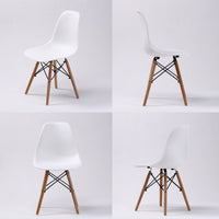 4X Retro Dining Cafe Chair DSW WHITE