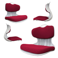 4X Slender Chair Posture Correction Seat Floor Lounge Padded Stackable RED