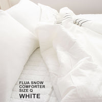 Saesom Flua Snow Comforter Set Double Cool Quilt Bedspread WHITE