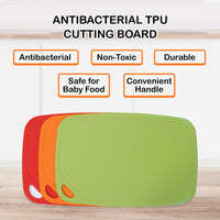 TPU Chopping Board Antibacterial Cutting Board Baby Food Grade GREEN
