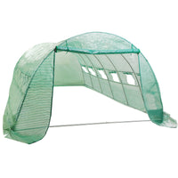 Greenhouse Walk-In Shed 6x3x2M PE Dome Hoop Tunnel Polytunnel