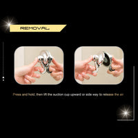 Six Universal Hooks Removable Suction WHITE