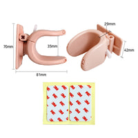 4X Door Lever Lock Pet Child Proof Adhesive Kid Safety Handle Lock APRICOT PINK