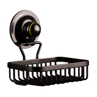 Soap Holder Basket Removable Stainless Suction BLACK