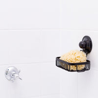 Soap Holder Basket Removable Stainless Suction BLACK