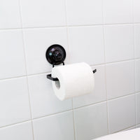 Toilet Roll Holder Removable Suction BLACK