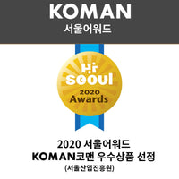 KOMAN Shinewon Vinch IH Two Hands Wok 28cm Ceramic Non-stick Titanium GREY