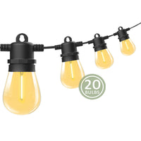 Festoon String Lights 20 Bulbs 23M Fairy LED Waterproof Outdoor Christmas Party