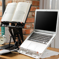 Adjustable Laptop Stand Foldable Tablet Book PC Holder Desk WHITE
