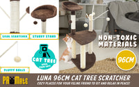 Cat Tree Multi Level Scratcher LUNA 96cm BROWN