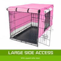 Cage Cover Enclosure for Wire Dog Cage Crate 24in PINK